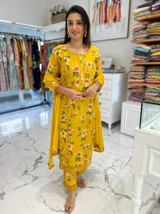 Amber Floral Lace Palazzo Set - Preetibora