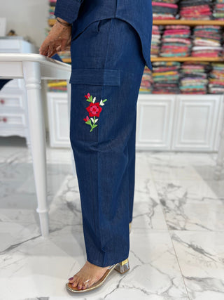 Bliss Blue Denim Coord Set - Preetibora