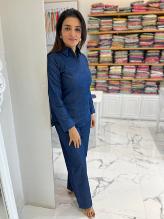 Bliss Blue Denim Coord Set - Preetibora