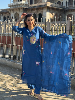 Blue Bloom Suit Set - Preetibora