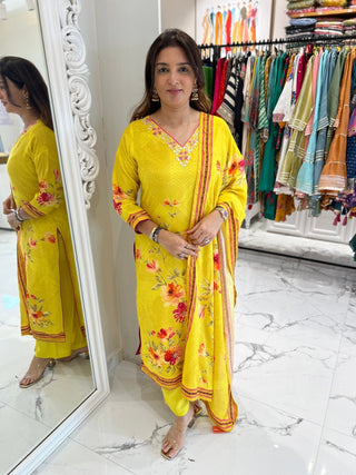 Ethnic Yellow Suit Set - Preetibora