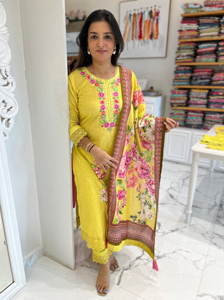 Gold Parsi Suit Set - Preetibora