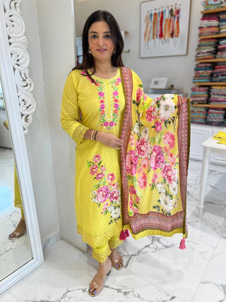 Gold Parsi Suit Set - Preetibora