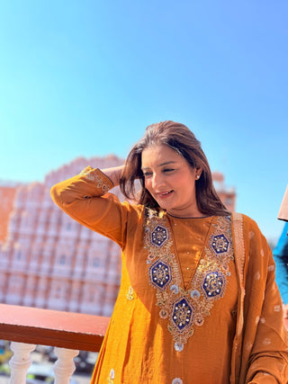 Heritage Beauty Chanderi Set - Preetibora