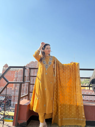 Heritage Beauty Chanderi Set - Preetibora