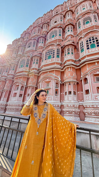 Heritage Beauty Chanderi Set - Preetibora