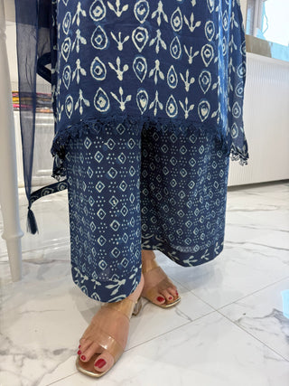 Indigo Wide Leg Set - Preetibora