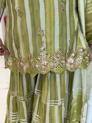 Morden Striped Sharara Set - Preetibora