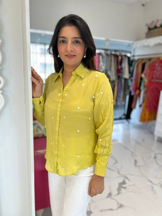 Solid Crepe Shirt - Preetibora