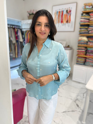 Solid Crepe Shirt - Preetibora