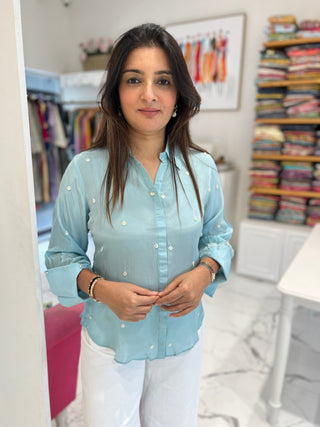 Solid Crepe Shirt - Preetibora